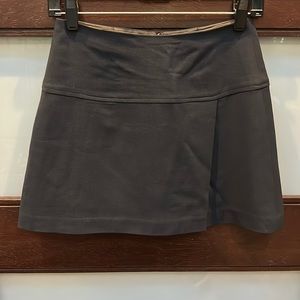 Parallel faux wrap charcoal gray mini skirt, size 2
